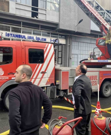 İstanbul Bahçelievler’de korkutan iş yeri yangını