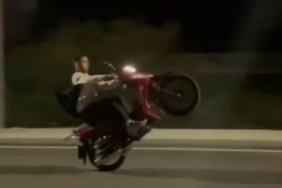 İstanbul’da tek tekerlek üzerinde şov yapan magandalar kamerada