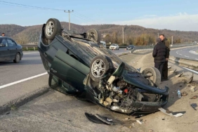 Kontrolden çıkan otomobil takla attı: 1 yaralı