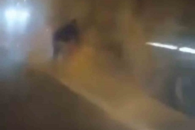 Lastiği tutuşan tırı hızlı müdahale ile kül olmaktan kurtardılar