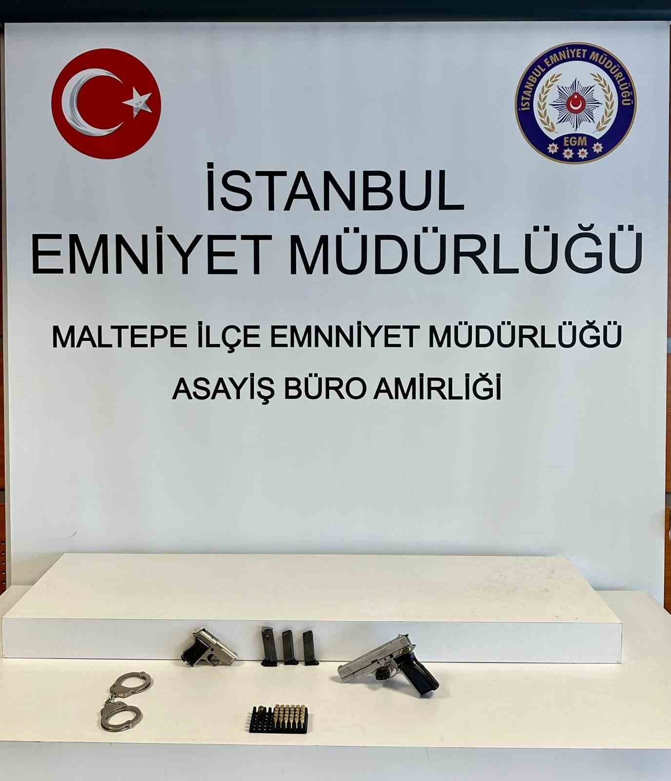 Maltepe’de tartıştığı kişileri silahla tehdit eden şahıs yakalandı