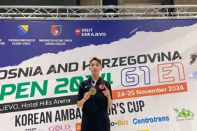 Milli sporcu Gesge, Bosna Hersek’ten altın madalya ile döndü