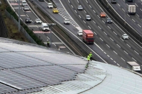 RAMS Park’taki güneş enerji panellerinin bakım çalışmaları görüntülendi