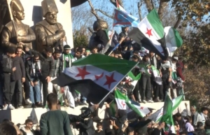 Suriye’de Esed rejiminin son bulmasının ardından Suriyeliler Saraçhane’ye yürüdü