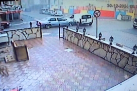 Tekirdağ’da iki aracın çarpıştığı kaza kamerada