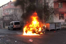 Tekirdağ’da LPG’li otomobil alev topuna döndü: Otomobilde patlama anları kamerada