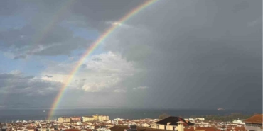 Yalova semalarında beliren gökkuşağı görsel şölen sundu