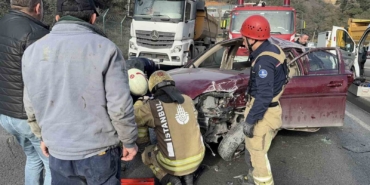 Arnavutköy’de otomobil takla attı: Sürücü ağır yaralandı