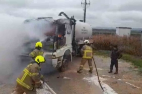 Bandırma’da vidanjör yangını paniğe neden oldu