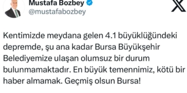 Başkan Bozbey’den deprem açıklaması...