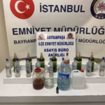 Bayrampaşa’da sahte içki imalathanesine baskın: 1 gözaltı