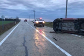 Çorlu’da otomobil takla attı: 2 yaralı