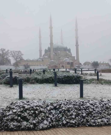 Edirne’de kar yağışı