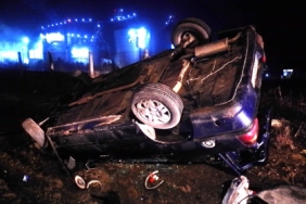 Edirne’de otomobil takla attı: 1 yaralı