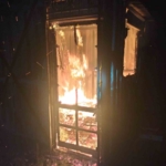 Havran’da boş baraka alevlere teslim oldu