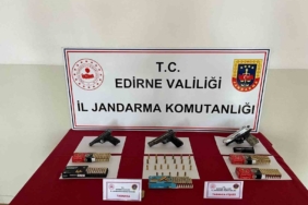 Havsa’da 3 adet ruhsat tabanca ele geçirildi