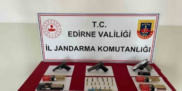 Havsa’da 3 adet ruhsat tabanca ele geçirildi