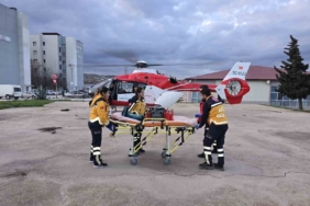 Helikopter ambulans hayat kurtardı