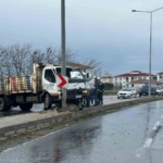 Kamyonet aydınlatma direğine çarptı: 2 yaralı