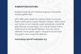 Kasımpaşa’da yeni sportif direktör Mustafa Aztopal