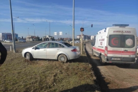 Kırklareli’nde otomobil refüje çıktı: 2 yaralı