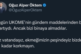 Martı kurucusu Oğuz Alper Öktem UKOME’ye alınmadı
