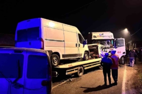 Milyonluk yarış atlarını taşıyan tır, çekici ile çarpıştı