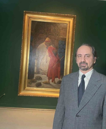 Osman Hamdi Bey’in ünlü tablosu ‘Kaplumbağa Terbiyecisi’nin iki versiyonu Taksim’de sergileniyor