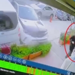 Saniyelerle kurtuluş: Kontrolden çıkan otomobil iş yerine daldı