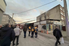 Şehrin göbeğinde korkutan yangın