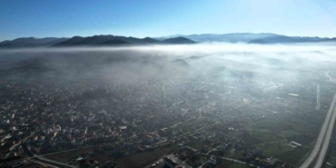Sındırgı’da sis dronla görüntülendi