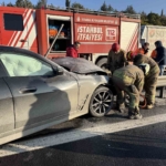 TEM Büyükçekmece’de buzlanma kazası: 1 yaralı