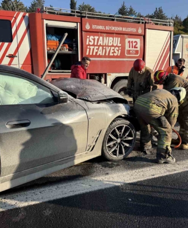 TEM Büyükçekmece’de buzlanma kazası: 1 yaralı