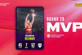 THY Euroleague’de 20. haftanın MVP’si Sasha Vezenkov oldu