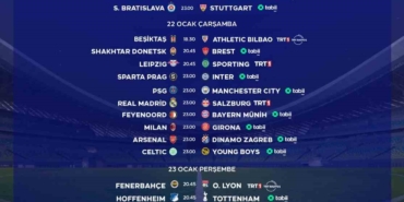 TRT’de 3 günde 34 UEFA maçı canlı yayınlanacak