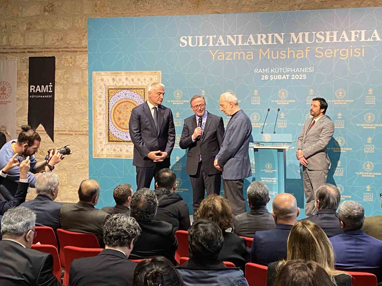 "Sultanların Mushafları" özel sergisi Rami Kütüphanesi’nde açıldı