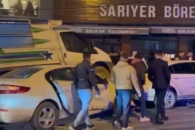 Arnavutköy’de polis memurunun yaralandığı kaza kamerada