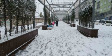 Beyaza bürünen Sultangazi havadan görüntülendi