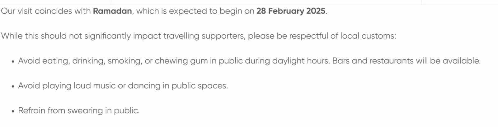 Rangers’tan, İstanbul’a gelecek taraftarlara Ramazan önerisi