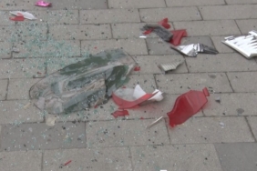 Avcılar’da kamyonetin 4 araca çarptığı kaza güvenlik kamerasında