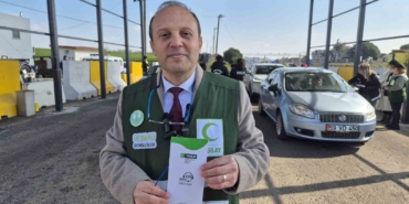 Tekirdağ’da polis uygulama noktasında Yeşilay etkinliği düzenlendi