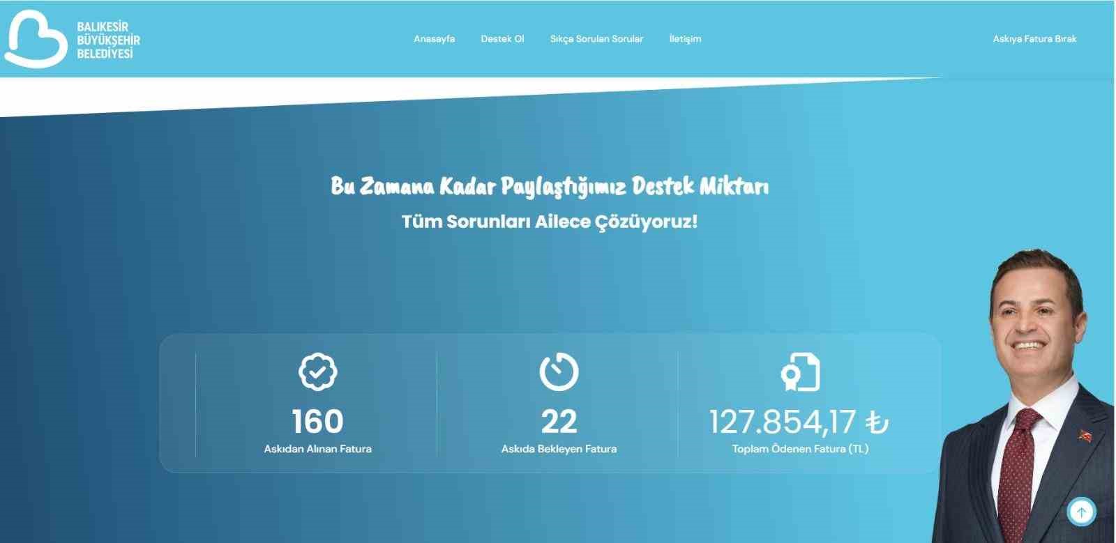 Balıkesir Büyükşehir, askıda fatura uygulamasını başlattı