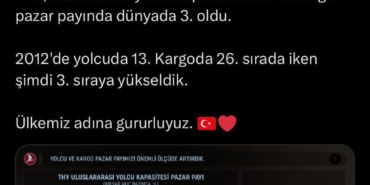 THY dünyada 3’üncü sıraya yükseldi