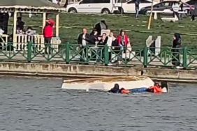 Tekirdağ’da deniz bisikletiyle tur atan 4 kişi göle düştü