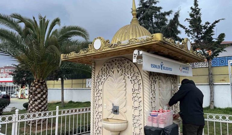 Esenler’de iftar çeşmeleri Ramazan boyunca hizmet veriyor