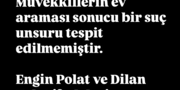 Uyuşturucu madde kullandıkları iddiasıyla gözaltına alınan Dilan ve Engin Polat serbest bırakıldı