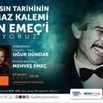 Çetin Emeç Kadıköy’de anılacak