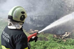 Bilecik’te boş bir arazide çıkan yangın büyümeden söndürüldü