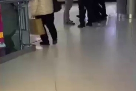 Müşteri ile güvenlik görevlisinin tartışması kamerada