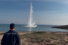 Çanakkale’de denizde bulunan mayın imha edildi